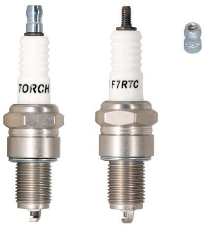 2 Stück F7RTC Zündkerze Ersatz für NGK 5534/BPR7ES V-Line-19, für BOS CH 7992/WR5DC 4038/WR5DP, für Champion 332/RN7YC 415/RN9YC 818/RN2C, für DEN SO W22EPR-U/3088, für AC Delco R41CXLS, OEM