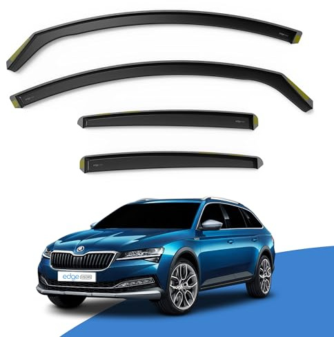EdgeVisors Wind Deflectors for Skoda Superb MK3 Door 5 Door Estate 4pc