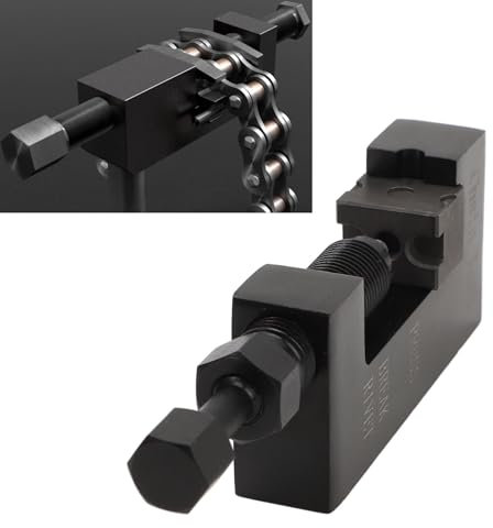 Hapivida Juego de rompecadenas, Herramienta de extracción de eslabones de Cadena de Bicicleta, Cortador de Cadena de Metal y remachado para Bicicleta, Motocicleta, ATV 520 525 530 estándar