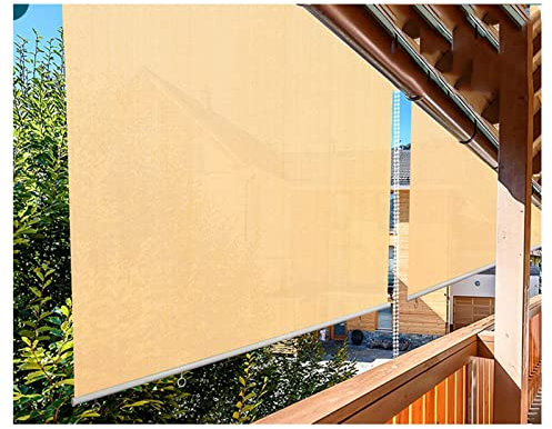 Toldo Vela De Sombra, Sunshades Depot Exterior Roller Shade, para Terraza por Pera Balcón Patio Trasero, Persianas Enrollables Bloque De Filtrado De Luz 90% UV (Color : Beige, Size : 80x130