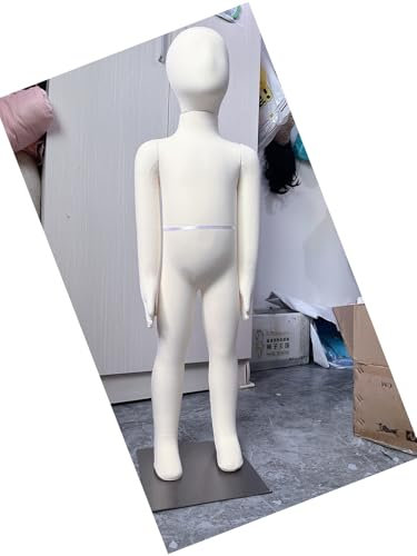 Kleiderpuppe Schneiderpuppe Kleiner Mannequin Mit Biegsamen Armen Und Beinen, Mädchen/ Jungen Kind Mannequin Full Body 1 2 3 4 5 6 7 8 9 10 11 12 13 14 Jahre Alt, Styropor-Nähmodell(2 years old-H 68cm