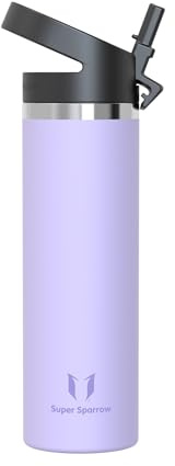 Super Sparrow Vattenflaska - 750ml - Rostfritt Stål Vattenflaska - Termos Standard Mun - Giftfri BPA-Fri - Perfekt Som Sportflaska
