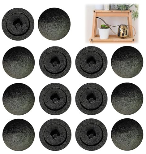 50PCS Black Screw Caps, 12 MM Plastic Cross Head Screw Cap, Screw Cover Caps Fit Phillips Screw, Screw Covers for Furniture, Wardrobe, Cabinet Shelf