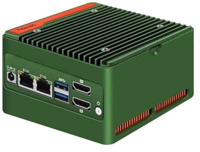 AIOPCWA i3 N305 Mini PC NAS, 4x M.2 NVMe Micro PC with 2x i226-V 2.5GbE LAN, DDR5 Mini Desktop Computer with 32GB RAM 1TB SSD, USB3.2, Support Dual 4K Display, WiFi7/BT5.4 Expand