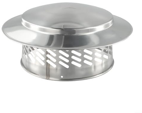 ZiStarlilife Chimney Cap, Stainless Steel Chimney Cowl With Bird Guard, Snow Hat, Rain Cover, Stove Log Burner Cap, Chimney Pot Roof Cowl Rain Cover(200mm（8inch）) chimney guard