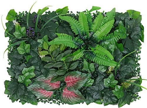 Happyyami De Pared De Plantas Falsas Decoración para Interiores Artificial Fácil De Instalar