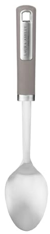 Laura Ashley Cuchara de Servir de Acero Inoxidable de 13 Pulgadas - Resistente al Calor, Apta para Lavavajillas y Multiusos Cuchara Grande con Mango de Tacto Suave, Perfecta para Servir con Estilo