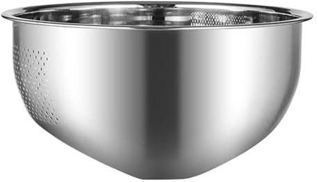 Ostwash Bowl with Sieve Insert - Orchard Stainless Steel Slanted Floor, Rice Sieve for Washing Rice Basket Vegetable Sink | Kitchen Utensils for Cooking,