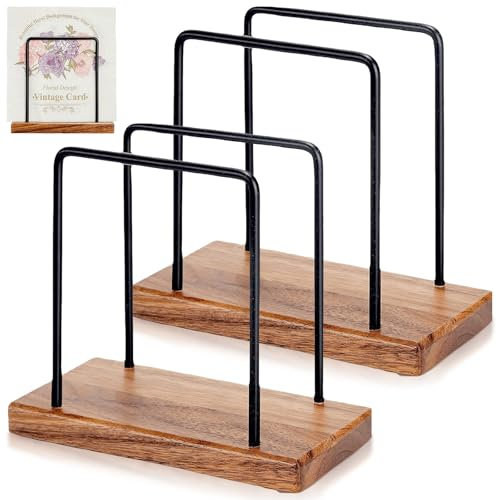2 Stücke Serviettenhalter Aus Metall Und Holz, Serviettenhalter Holz, Moderne Metall, 15.3 * 7.4 * 13.5cm Serviettenspender Für Tische, Küche, Restaurant, Picknick (Schwarz)