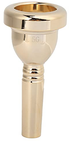 12.7mm 5G Trombone Mouthpiece, Euphonium Mouth Piece Small Shank Trombone Mouthpiece Tenor for Beginners Instruments (Gold)