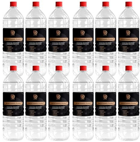 Primes DIY Premium Bioethanol Fuel – Clean-burning, high-purity liquid for fire pits, fireplaces, stoves, and tabletop burners. Safe for indoor & outdoor use. (12 litre)