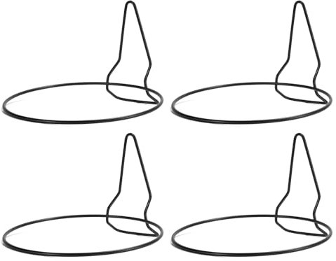 Ceprznvey Flowerpot Holder Ring, Plant Pots Wall Holder, Heavy Duty Stable, Decorative Bracket, Indoor Outdoor Balcony, Garden, Patio, Living Room Decor, 8.27 Inches, Iron Black, 4 Pieces