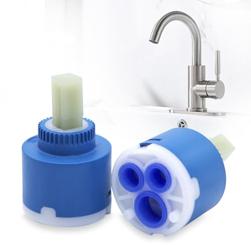 Cartouche Mitigeur 40 mm – Lot de 2, Ceramic Cartridge, Cartouche de Remplacement en Céramique pour Robinet Cuisine, Lavabo, Douche et Évier