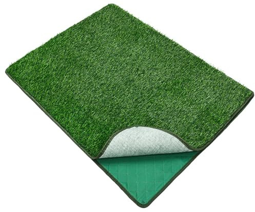 Qaonsciug Alfombrilla de césped artificial realista para perros, lavable a máquina, para uso en interiores y exteriores, para interiores y exteriores