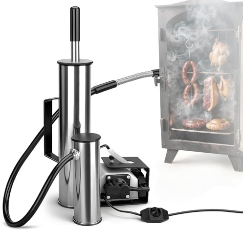 Kaltrauchgenerator aus Edelstahl | Elektrisch Kaltrauchgenerator mit 25W Superleistungsfähige Sauerstoffpumpe | Rauchgenerator für Räucherofen von Lebensmitteln und Fleisch, BBQ, Grillen