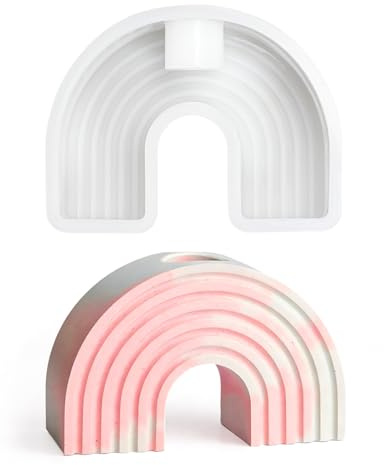 Silikonform Kerzenhalter, 10,6 x 8,6 x 3,2 cm, Gießform für Taufe Deko, Stabkerzenhalter (Taufe Deko)
