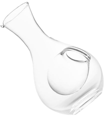 ibasenice Porron Deposito Hielo de Cristal de 360ml para Vino y Whisky Diseño Elegante y Tacto Cómodo, Adecuado para Servir y Almacenar Bebidas Estilo
