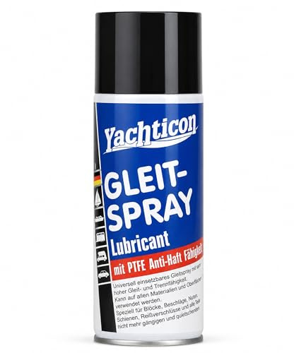 Gleitspray mit Teflon 300 ml von Yachticon. Hochwirksames Gleitspray für alle Materialien sehr hohe Gleit- und Trennfähigkeit ohne Silikon.