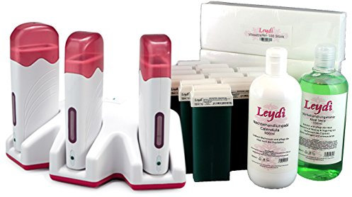 Leydi Trio - Dreier Wachspatronenset Azulen - Profi Waxingset zur Haarentfernung