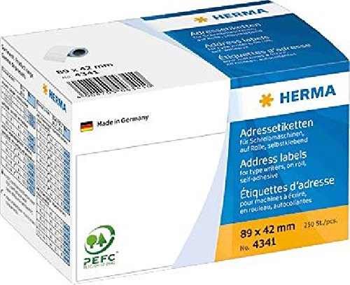 HERMA Adressetiketten/4341, weiß, 89x42, Inh. 250