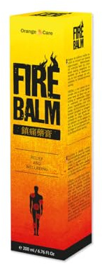 Orange Care Fire Balm (200 ml), Tiger balm bei Muskelkater, schmerzlindernde, entspannende Salbe bei Muskelschmerzen, Rückenschmerzen, Zerrungen und Verstauchungen nach Sport oder Bewegung