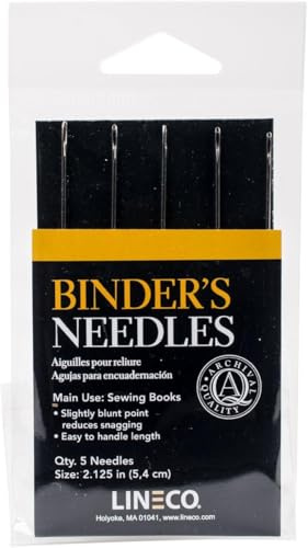 LINECO Buchbinder's Stahlnadeln 5 Stück, weiß, OSFA