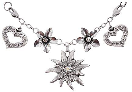 Moschen-Bayern Trachtenschmuck Dirndlschmuck Damen Trachten-Charivari Dirndl Edelweiß