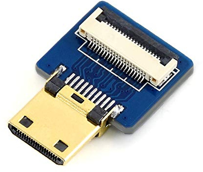 Waveshare Mini HDMI Adapter for DIY HDMI Cable Horizontal Straight Connector