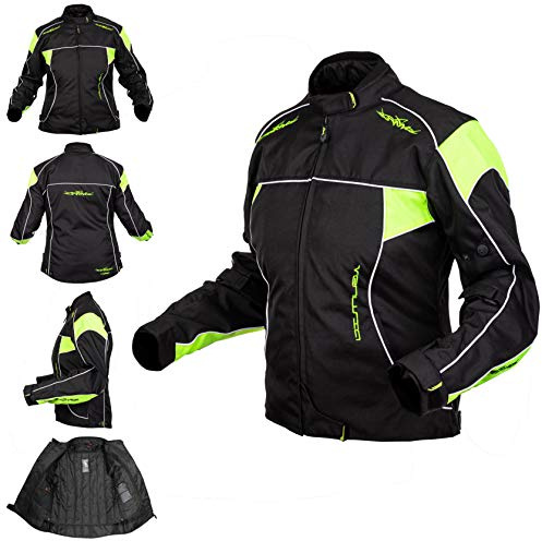 Jacka skyddande väst dam motorcykel Oxford termisk nylon fluo XL