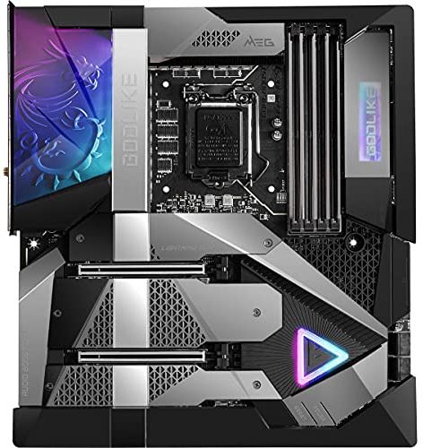 MSI MEG Z590 GODLIKE Carte mère de Jeu (E-ATX, Intel Core 11e/10e génération, Socket LGA 1200, DDR4, PCIe 4, SLI/CFX, emplacements M.2, Thunderbolt, Wi-FI 6E, Mystic Light RVB)