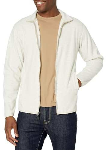Amazon Essentials Men's Fleecejacka med dragkedja (finns i Big & Tall), Havregryn ljung, M