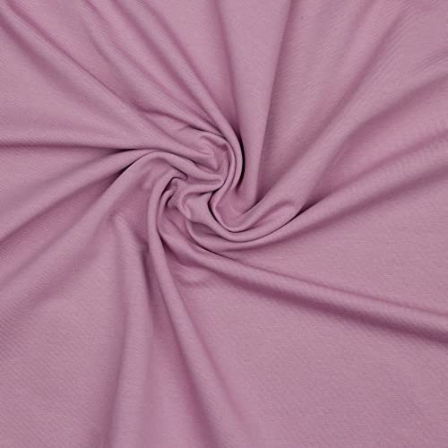 French Terry Uni Meterware Tex + GOTS zertifiziert über 50 Farben zur Auswahl Sweat (044 I Lavendel, 50 x 150cm)