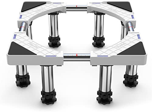Socle de réfrigérateur DEWEL 8, hauteur 18-20 cm, base réglable, convient aux lave-vaisselle, congélateurs, armoires et appareils stationnaires (longueur 43-57 cm).