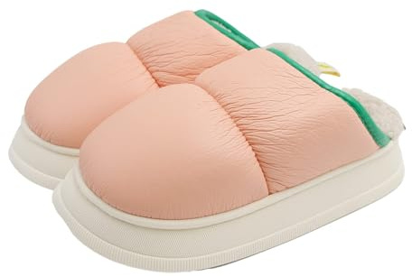 JOMIX Ciabatte Donna Invernali da Casa Pantofole Donna Invernali Calde Ciabatte Imbottita Memory Foam Morbide Comode MD8901 (Rosa, 38/39)