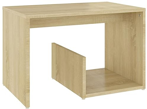 vidaXL Beistelltisch Couchtisch Wohnzimmertisch Sofatisch Kaffeetisch Teetisch Tisch Wohnzimmer Zeitungsständer Sonoma-Eiche 59x36x38cm Holzwerkstoff
