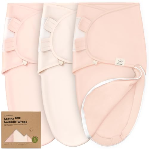 3-pack Pucksäck baby 0–3 månader – ekologisk bomull skötfilt baby, ergonomisk baby sovsäck nyfödda, Pucksäck dragkedja, lätt att byta babysovsäck, nyfödda omlottduk (angelic)