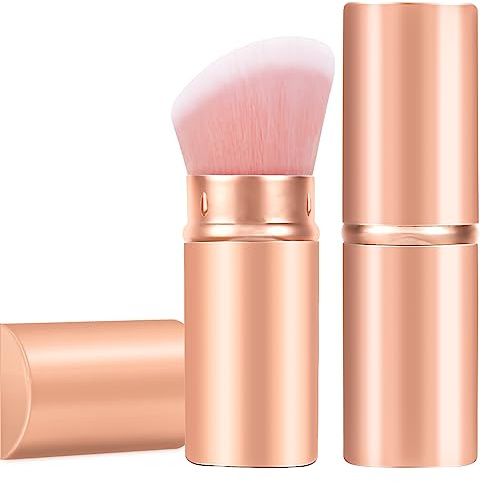 Einziehbarer Make-up-Pinsel, abgewinkelter Kabuki-Puder-Make-up-Pinsel