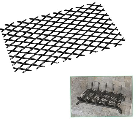 Memrita Kaminrost-Gluthalter, 30,5 x 19,1 cm, massiver Stahl, Gluthalter für Roste für die meisten Kamine, Feuerstellen, Camping, Kamin-Zubehör