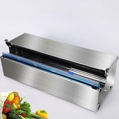 KHZKHC Folienwickelmaschine Aus Edelstahl, 18 Zoll/450 Mm Handverpackungsmaschine, Schneidwerkzeug Für Frischhaltefolie Aus Kunststoff, Für Effiziente Lebensmittelverpackung In Lebensmitteleinzel