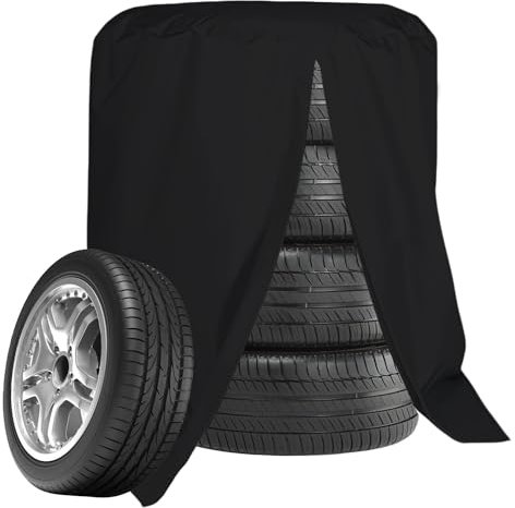 Nizirioo Housse de Protection pour 4 Pneus de Voiture (18-22 Pouces) - Étanche, Universelle, 210D Oxford, 85 x 120 cm