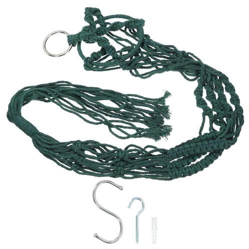 PATIKIL Makramee Hängende Pflanzgefäße 35 Handgemachte Hängepflanze Halter Blumentopf Hänger Blumentopf Hänger für Innen Außen Dekor Grün