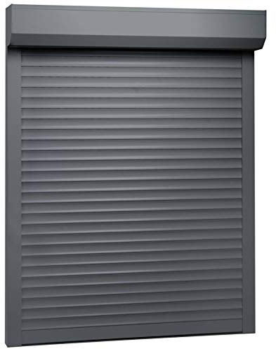 Festnight Rolladen Rollladenpanzer Aluminium Rollladendämmung Lamelle mit Hohlkammer Rollladenfenster Rollladentür Vorbaurollladen Rollladenkasten Rolllade für Tür Fenster Anthrazit 130x140 cm