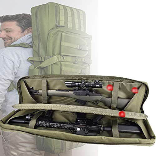 IBOWZ Gewehrrucksack Weiche Gewehrkoffer Rifle Cases waffentasche,Tragbarer Gewehr Weichkoffer,wasserdichter Jagd-Rucksack,für Haus,Auto,Camping,Wandern,Sport,Arbeit,Überleben und Reisen,Brown-46in