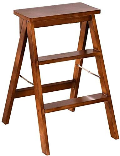 Escabeau Portable Escabeau Pliant en Bois 3 marches échelle à pédale Portable Maison Multi-Fonction échelle d'escalade/Chaise d'escalier/Tabouret Haut