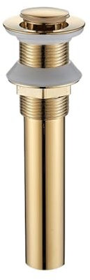Waschbeckenstöpsel Schwarzes Bounce-Waschbecken, Kupfer-Waschbecken, Glasbecken, Aufsteck-Ablaufzubehör, Badezimmer-Ablaufbecken, Waschbecken, Pop-Up-Ablauf Pop Up Ventil Ablaufventil(Golden C1)