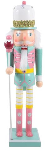 Ciieeo Nutcracker Soldier Figure Christmas Decoration for Home Hotel Restaurant and Shop Creative Xmas Ornament for Vivid Tabletop Decor Turquoise