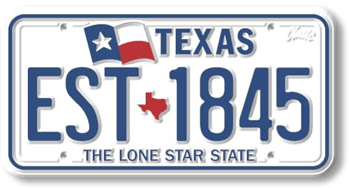 Texas State License Plate Magnet by Classic Magnets, 1.9 x 3.8, Collectible Souvenirs Made in The USA