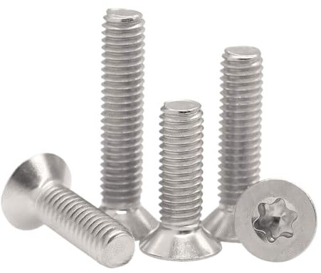 NUZBCPETR Senkkopfschrauben mit Torx-Innensechskant aus Edelstahl(M10 1.5 x 20mm)