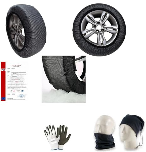 PER AUTO,SUV,4X4,FURGONI CON PNEUMATICI 235/70 R17 CERCHIO 17 MISURA XXL CALZA DA NEVE OMOLOGATA DISPOSITIVO DI SICUREZZA IN TESSUTO ANTI-SLITTAMENTO 3D PER TRATTI DI STRADA CON GHIACCIO O NEVE