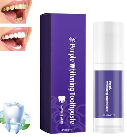 Whiteful Zahnpasta - Lila Zahnpasta Weisse Zähne, Purple Whitening Toothpaste Zahnaufhellung Zahnpasta, Zahnweiß-Schaum-Zahnpasta, Erfrischender Atem Tiefenreinigung Zahnpasta (1)